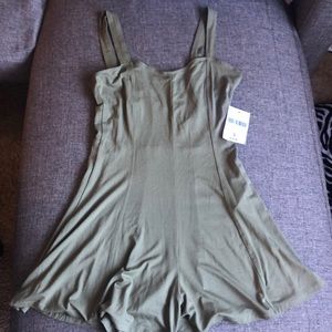 NWT Forever21 Olive Tank Romper- Size Small